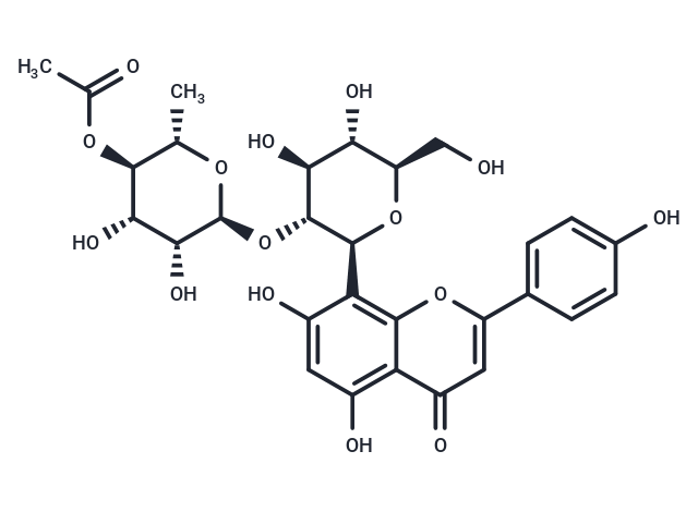 TargetMol Chemical Structure Vitexin 2''-O-(4'''-O-acetyl)rhamnoside