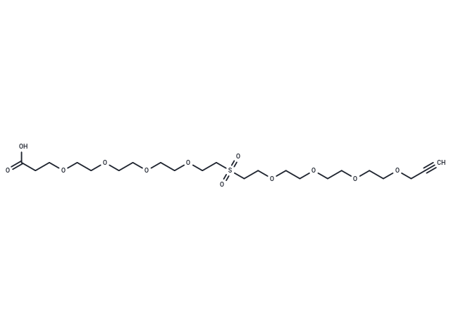 Propargyl-PEG4-Sulfone-PEG4-acid Chemical Structure
