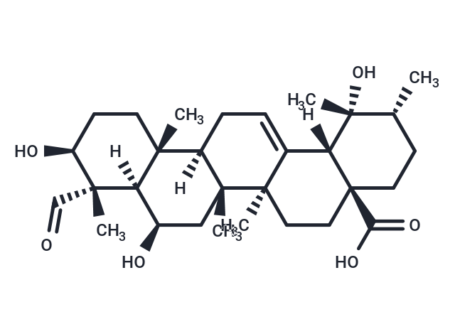 TargetMol Chemical Structure 3,6,19-Trihydroxy-23-oxo-12-ursen-28-oic acid