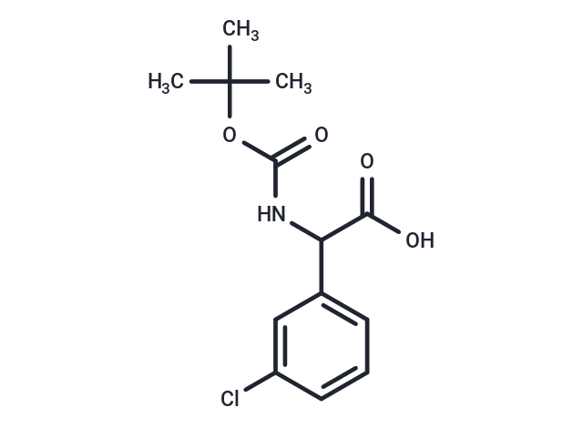 2-((tert-Butoxycarbonyl)amino)-2-(3-chlorophenyl)acetic acid Chemical Structure