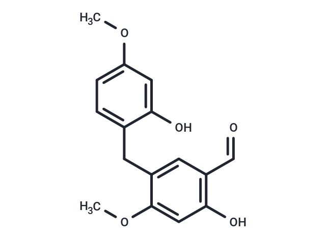 TargetMol Chemical Structure 2-Hydroxy-5-(2-hydroxy-4-methoxybenzyl)-4-methoxybenzaldehyde