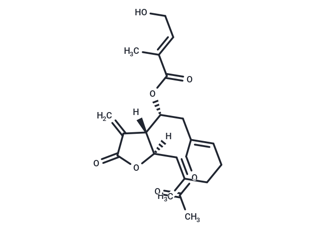 8beta-(4-Hydroxytigloyloxy)ovatifolin Chemical Structure