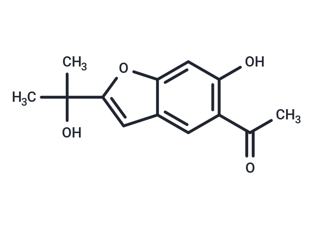 TargetMol Chemical Structure 5-Acetyl-6-hydroxy-2-(1-hydroxy-1-methylethyl)benzofuran