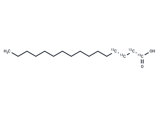 TargetMol Chemical Structure Palmitic acid-1,2,3,4-13C4