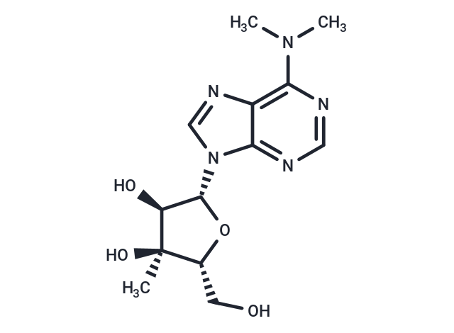 N6,N6-Dimethyl-3’-beta-C-methyl-  adenosine Chemical Structure