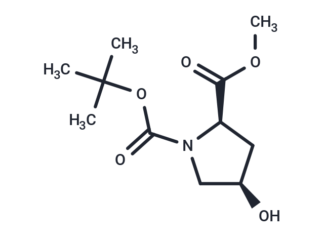 N-Boc-cis-4-hydroxy-D-proline methyl ester Chemical Structure