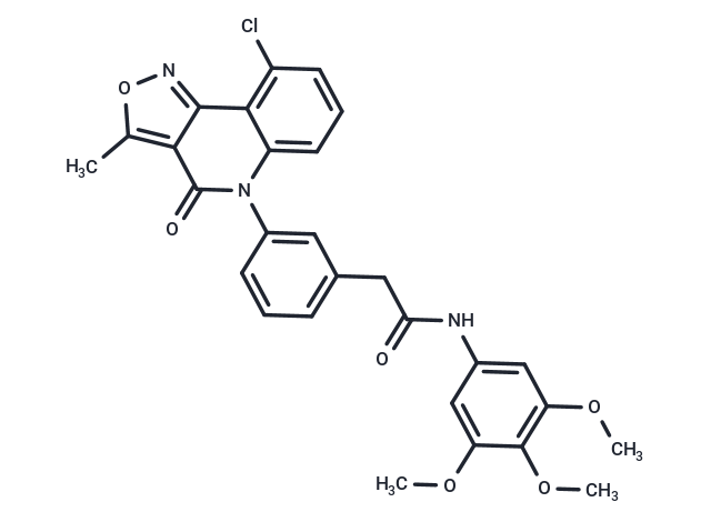 3-(9-Chloro-3-methyl-4-oxoisoxazolo[4,3-c]quinolin-5(4H)-yl)-N-(3,4,5-trimethoxyphenyl)benzeneacetamide Chemical Structure