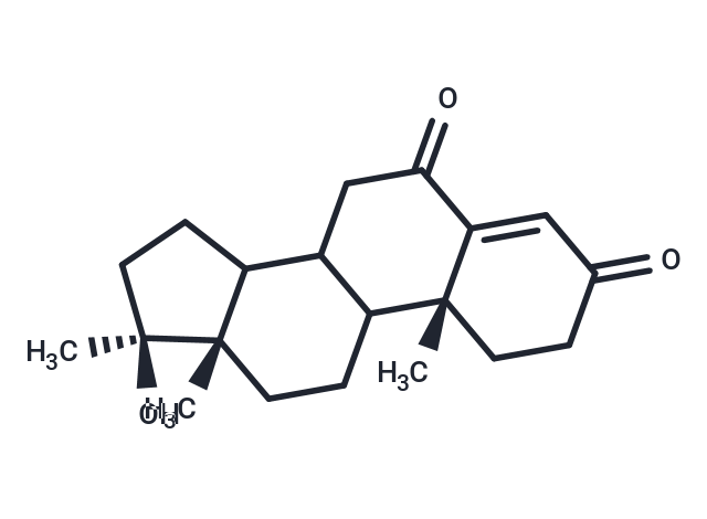 17-hydroxy-17-methylandrost-4-ene-3,6-dione Chemical Structure