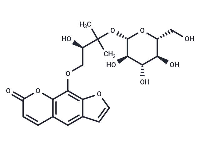 Heraclenol 3'-O-beta-D-glucopyranoside Chemical Structure