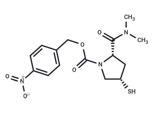(2S,4S)-4-Nitrobenzyl 2-(dimethylcarbamoyl)-4-mercaptopyrrolidine-1-carboxylate Chemical Structure