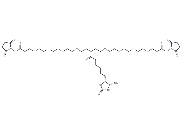 N-Desthiobiotin-N-bis(PEG4-NHS ester) Chemical Structure