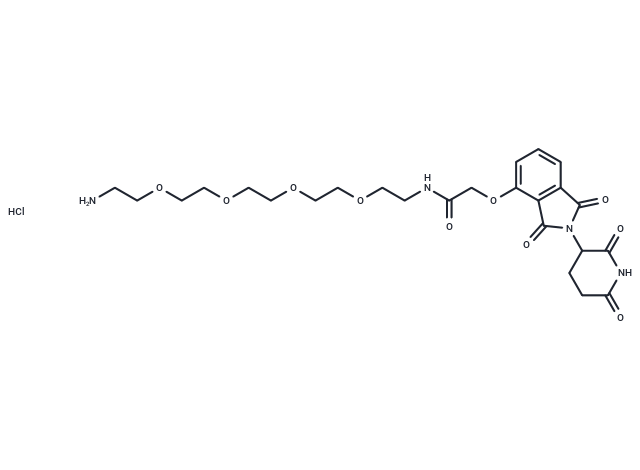 TargetMol Chemical Structure Thalidomide-O-amido-PEG4-C2-NH2 hydrochloride