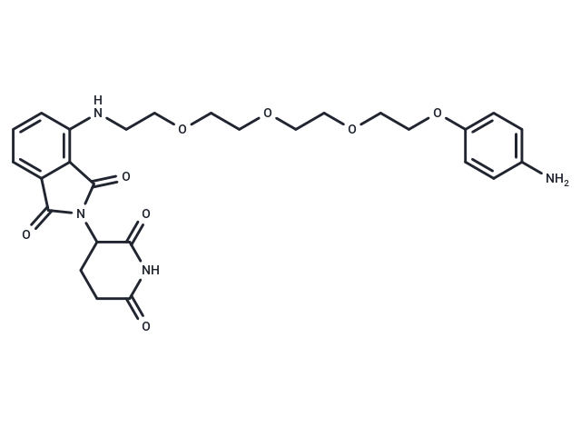 TargetMol Chemical Structure Pomalidomide-PEG4-Ph-NH2