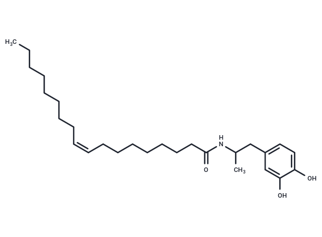 N-(1-(3,4-Dihydroxyphenyl)propan-2-yl)oleamide Chemical Structure