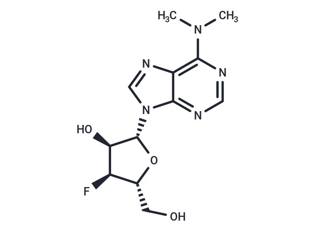 3’-Deoxy-3’-fluoro-N6,N6-dimethyladenosine Chemical Structure