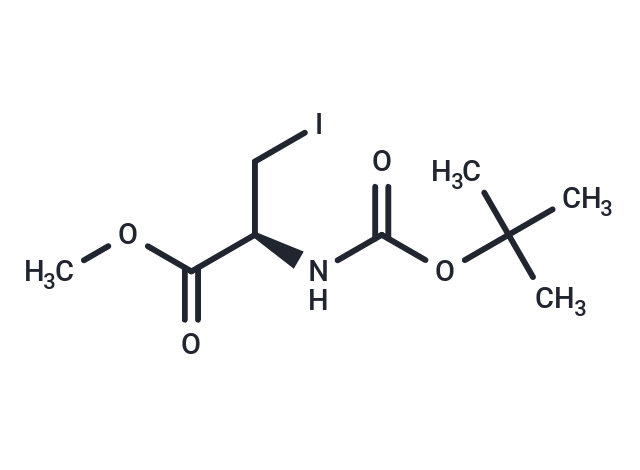 (S)-Methyl 2-((tert-butoxycarbonyl)amino)-3-iodopropanoate Chemical Structure