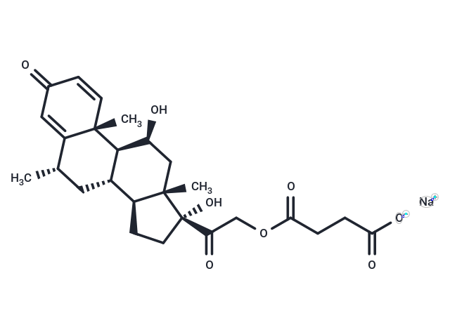 6α-Methylprednisolone 21-hemisuccinate sodium salt Chemical Structure