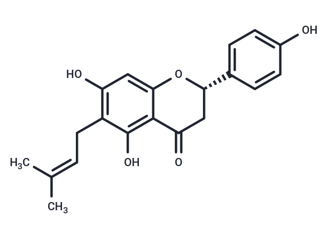 (2S)-6-Prenylnaringenin Chemical Structure