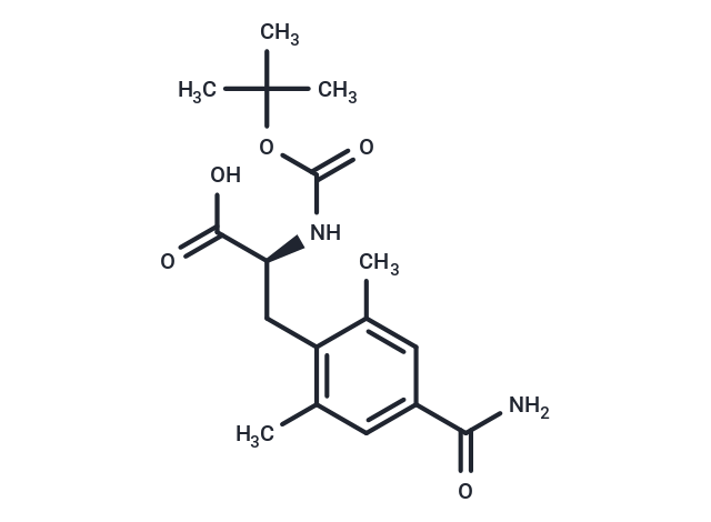 (S)-2-((tert-Butoxycarbonyl)amino)-3-(4-carbamoyl-2,6-dimethylphenyl)propanoic acid Chemical Structure