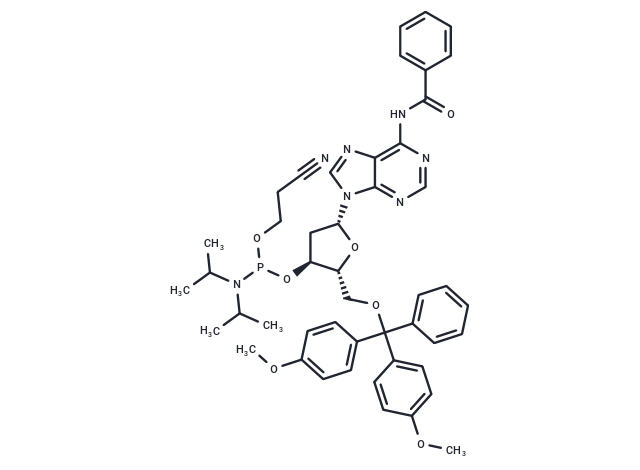DMT-dA(bz) Phosphoramidite Chemical Structure