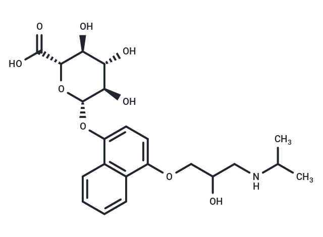 (±)-4-hydroxy Propranolol β-D-Glucuronide Chemical Structure
