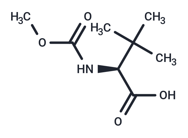 (S)-2-((Methoxycarbonyl)amino)-3,3-dimethylbutanoic acid Chemical Structure