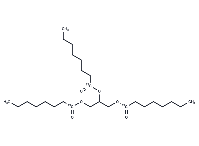TargetMol Chemical Structure 1,2,3-Trioctanoyl-rac-glycerol-13C3