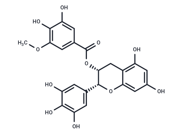 (-)-Epigallocatechin-3-(3''-O-methyl) gallate Chemical Structure