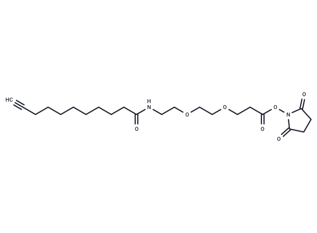 TargetMol Chemical Structure Propargyl-C8-amido-PEG2-NHS ester