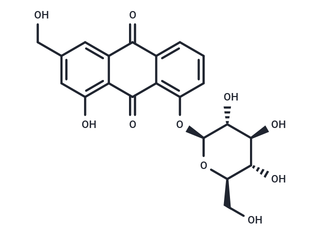 TargetMol Chemical Structure Aloe-emodin-8-O-β-D-glucopyranoside
