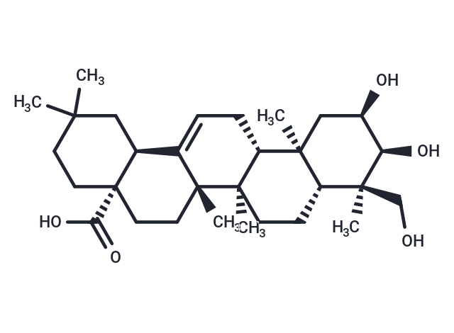 TargetMol Chemical Structure 2,3,23-Trihydroxy-12-oleanen-28-oic acid