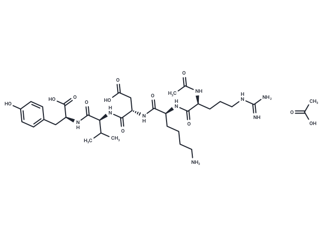 Acetyl Pentapeptide-1 acetate Chemical Structure