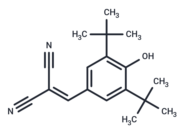 Tyrphostin A9 Chemical Structure
