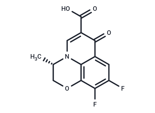 (S)-(-)-9,10-Difluoro-2,3-dihydro-3-methyl-7-oxo-7H-pyrido-[1,2,3-de]-1,4-benzoxazine-6-carboxylic acid Chemical Structure