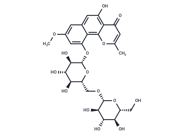Isorubrofusarin-6-O-β-gentiobioside Chemical Structure