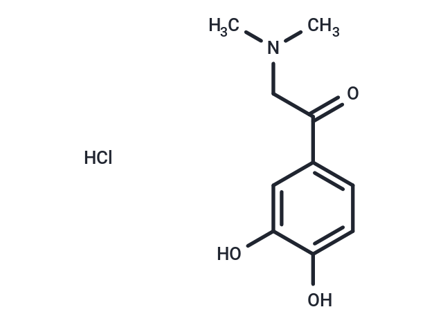 1-(3,4-Dihydroxyphenyl)-2-(dimethylamino)ethanone HCl Chemical Structure