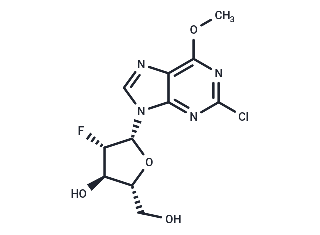 2-Chloro-6-methoxypurine -9-beta-D-(2’-deoxy-2’-fluoro)-arabinoriboside Chemical Structure