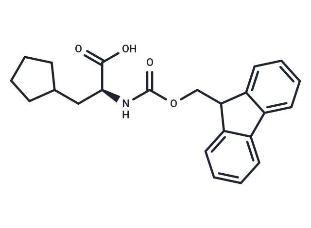 (S)-2-((((9H-Fluoren-9-yl)methoxy)carbonyl)amino)-3-cyclopentylpropanoic acid Chemical Structure