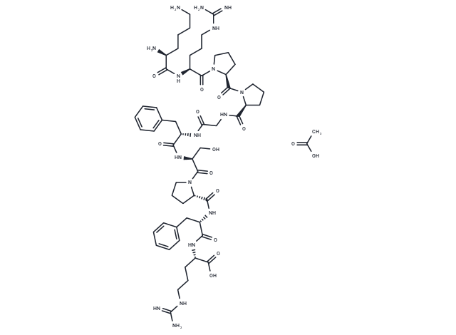 Lys-Bradykinin acetate(342-10-9 free base) Chemical Structure
