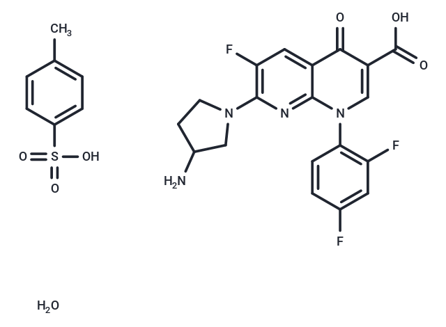 Tosufloxacin tosylate hydrate Chemical Structure