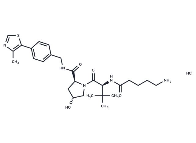 TargetMol Chemical Structure (S,R,S)-AHPC-C4-NH2 hydrochloride