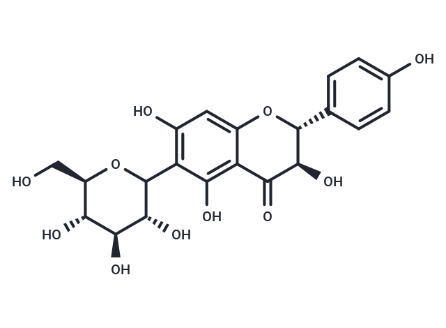 6-Glucosyl-3,4',5,7-tetrahydroxyflavanone Chemical Structure