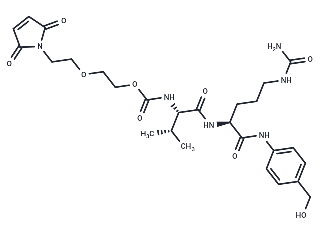 Mal-PEG2-Val-Cit-PABA Chemical Structure