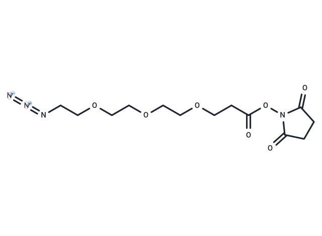 N3-PEG3-C2-NHS ester Chemical Structure