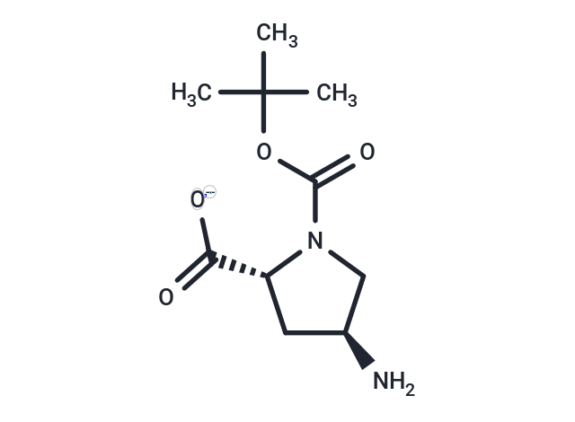 (2R,4S)-4-Amino-1-(tert-butoxycarbonyl)pyrrolidine-2-carboxylic acid Chemical Structure