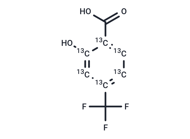 TargetMol Chemical Structure 4-Trifluoromethylsalicylic acid-13C6