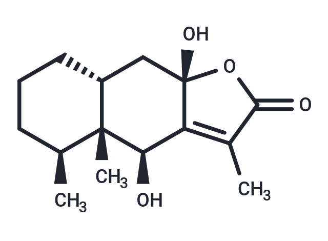 6β,8-Dihydroxyeremophil-7(11)-en-12,8-olide Chemical Structure