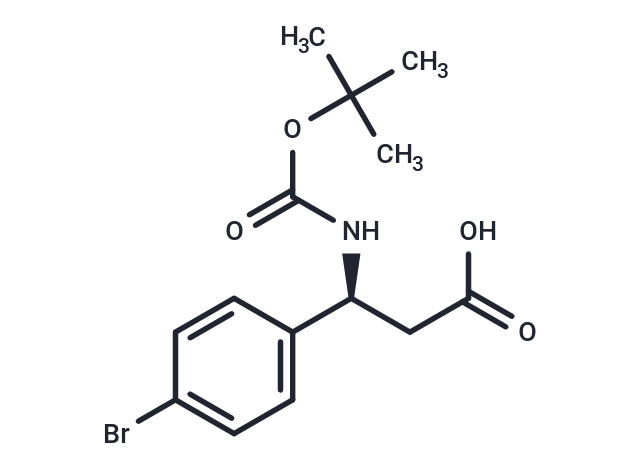 (S)-3-(4-Bromophenyl)-3-((tert-butoxycarbonyl)amino)propanoic acid Chemical Structure