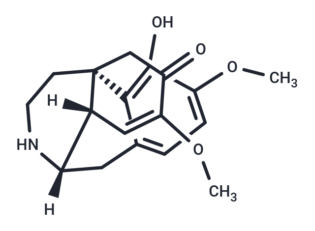 (9α,13α,14α)-4-Hydroxy-3,7-dimethoxy-7,8-didehydromorphinan-6-one Chemical Structure