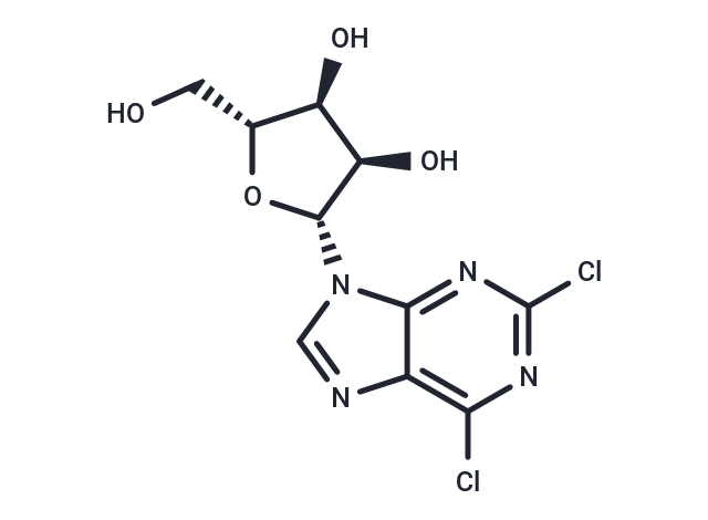 2,6-Dichloropurine-9-β-D-riboside Chemical Structure